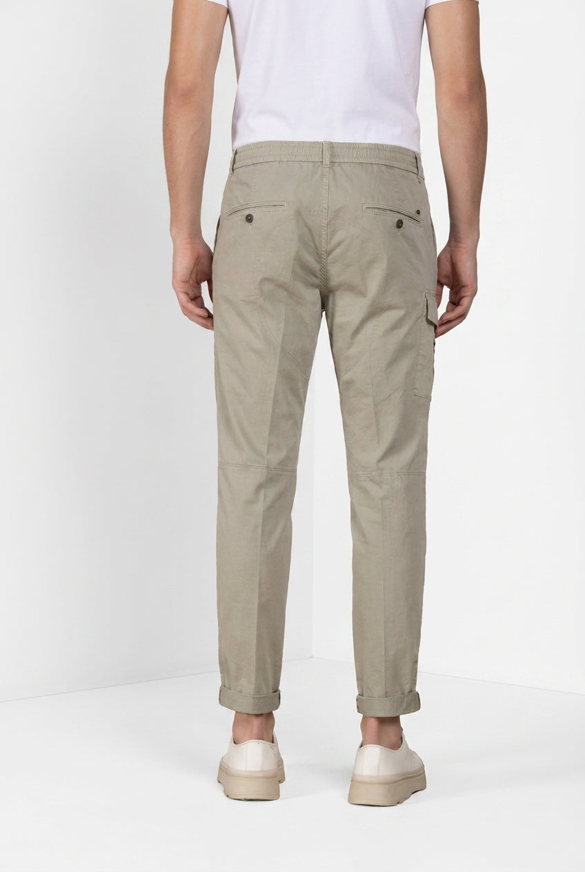George Coolpocket pantalón cargo jogger hombre en gabardina stretch Logo Edition carrot fit ①