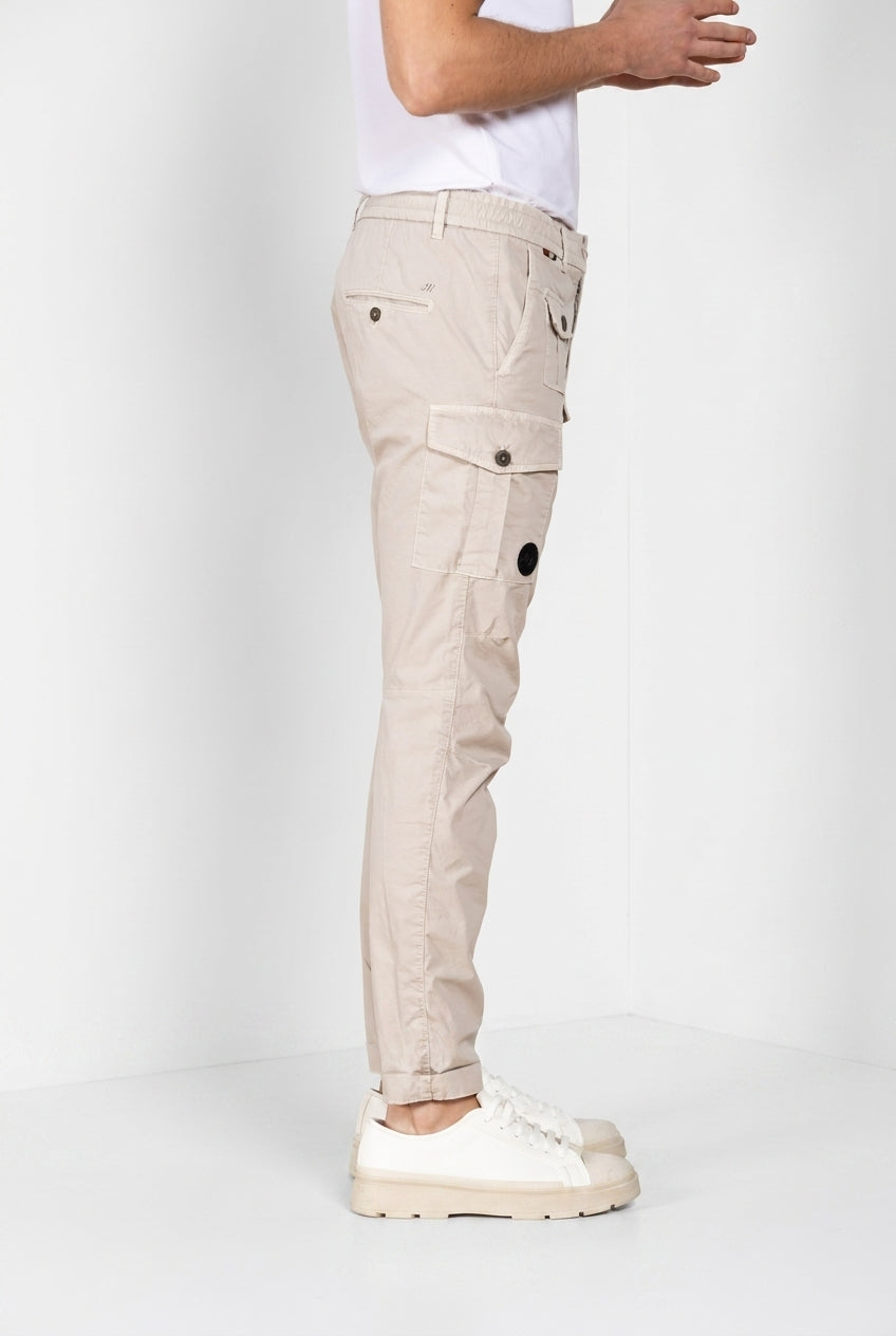 George Coolpocket pantalon cargo jogger homme en gabardine stretch Logo Edition carrot fit ①