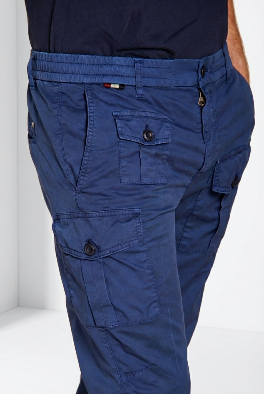 George Coolpocket pantalon cargo jogger homme en gabardine stretch Logo Edition carrot fit ①