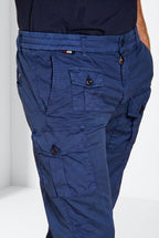 George Coolpocket pantalon cargo jogger homme en gabardine stretch Logo Edition carrot fit ①