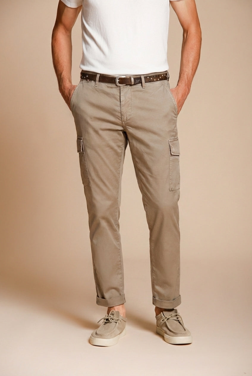 Chile pantalon cargo homme en gabardine stretch regular fit