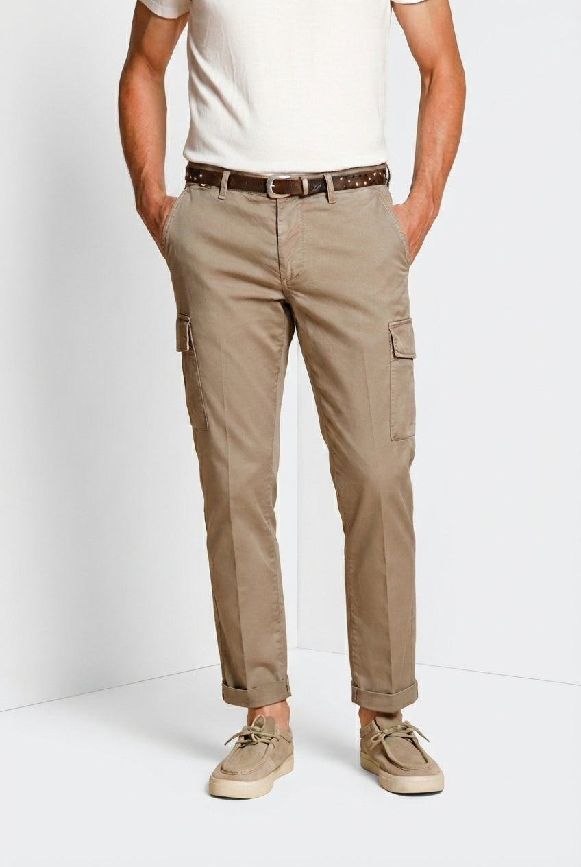 Chile men's cargo pants in stretch gabardine regular fit