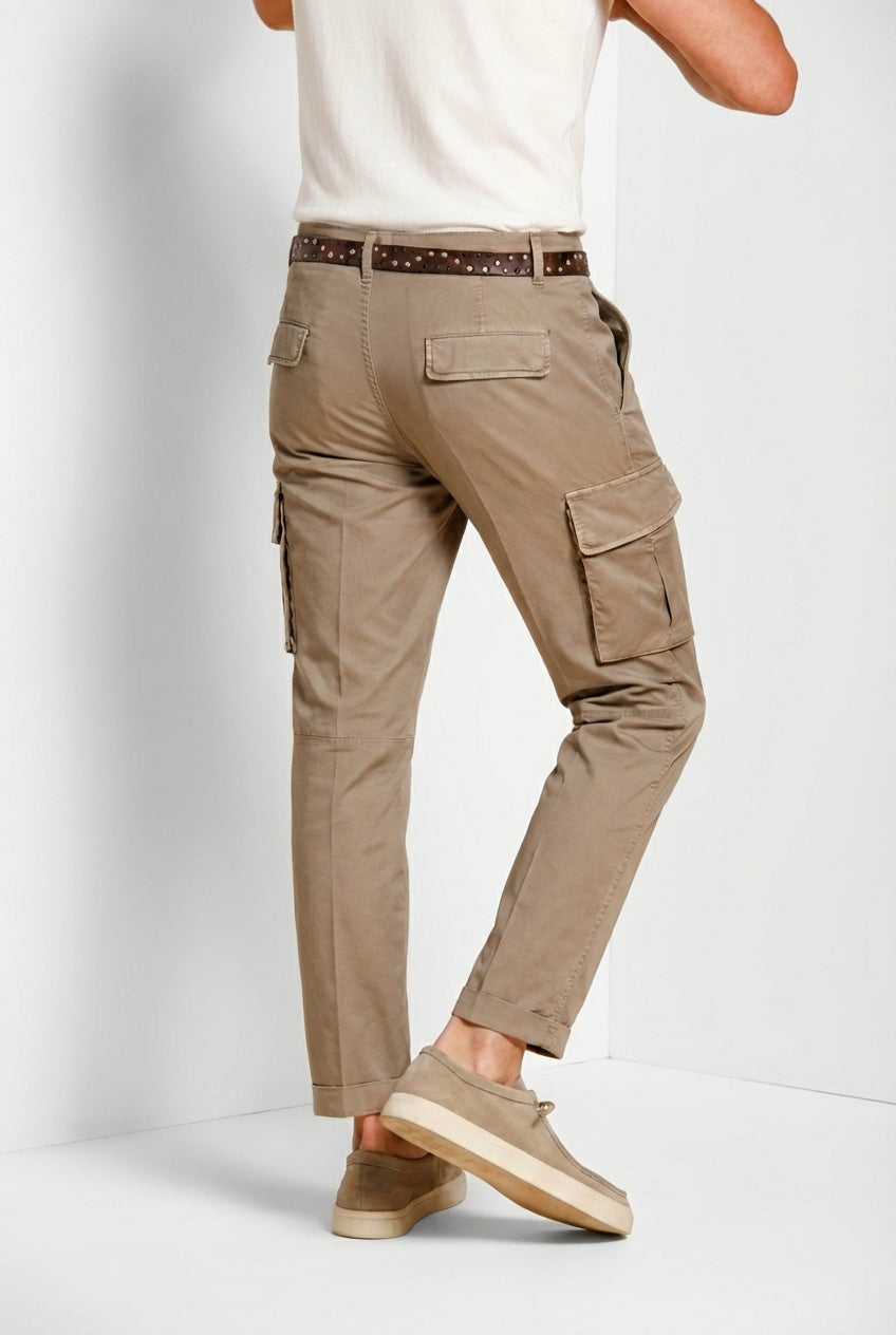 Chile men's cargo pants in stretch gabardine regular fit