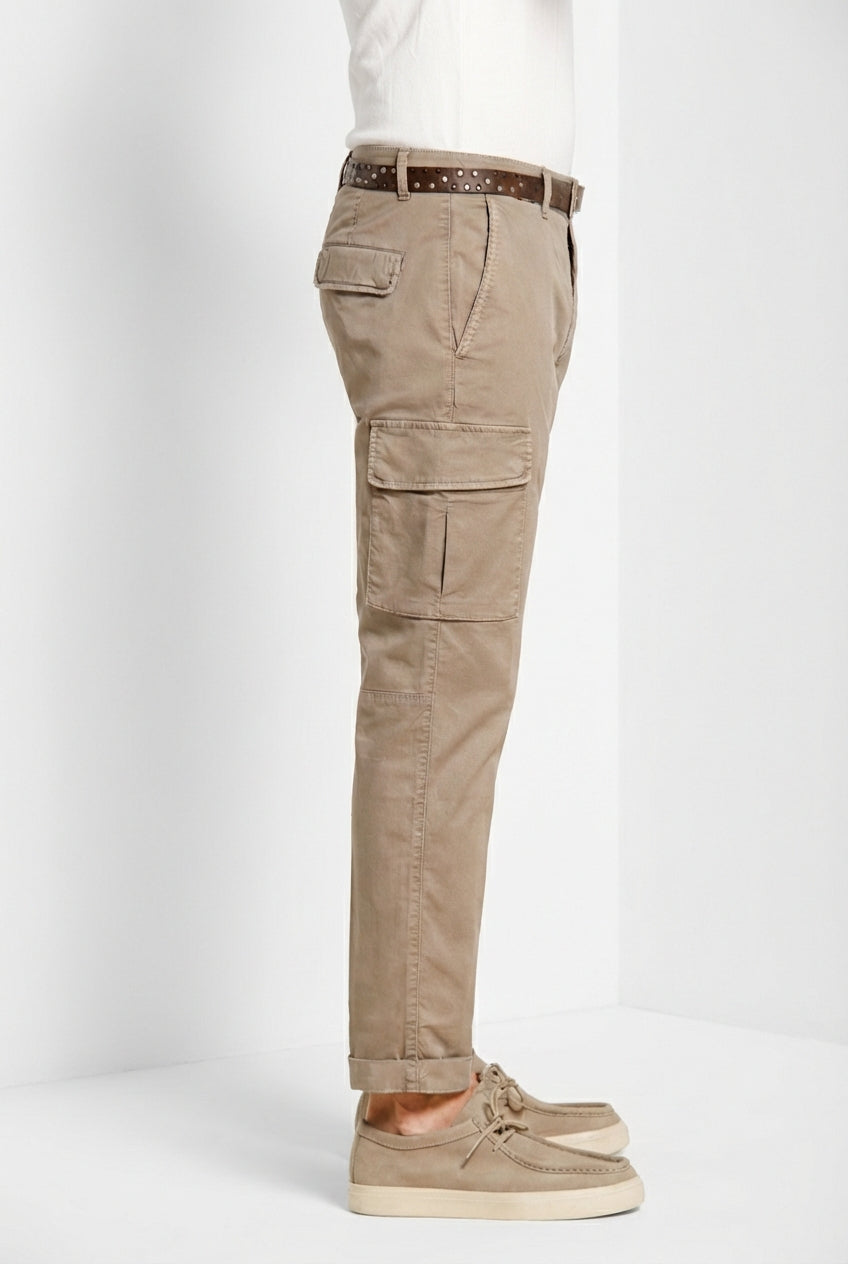 Chile men's cargo pants in stretch gabardine regular fit