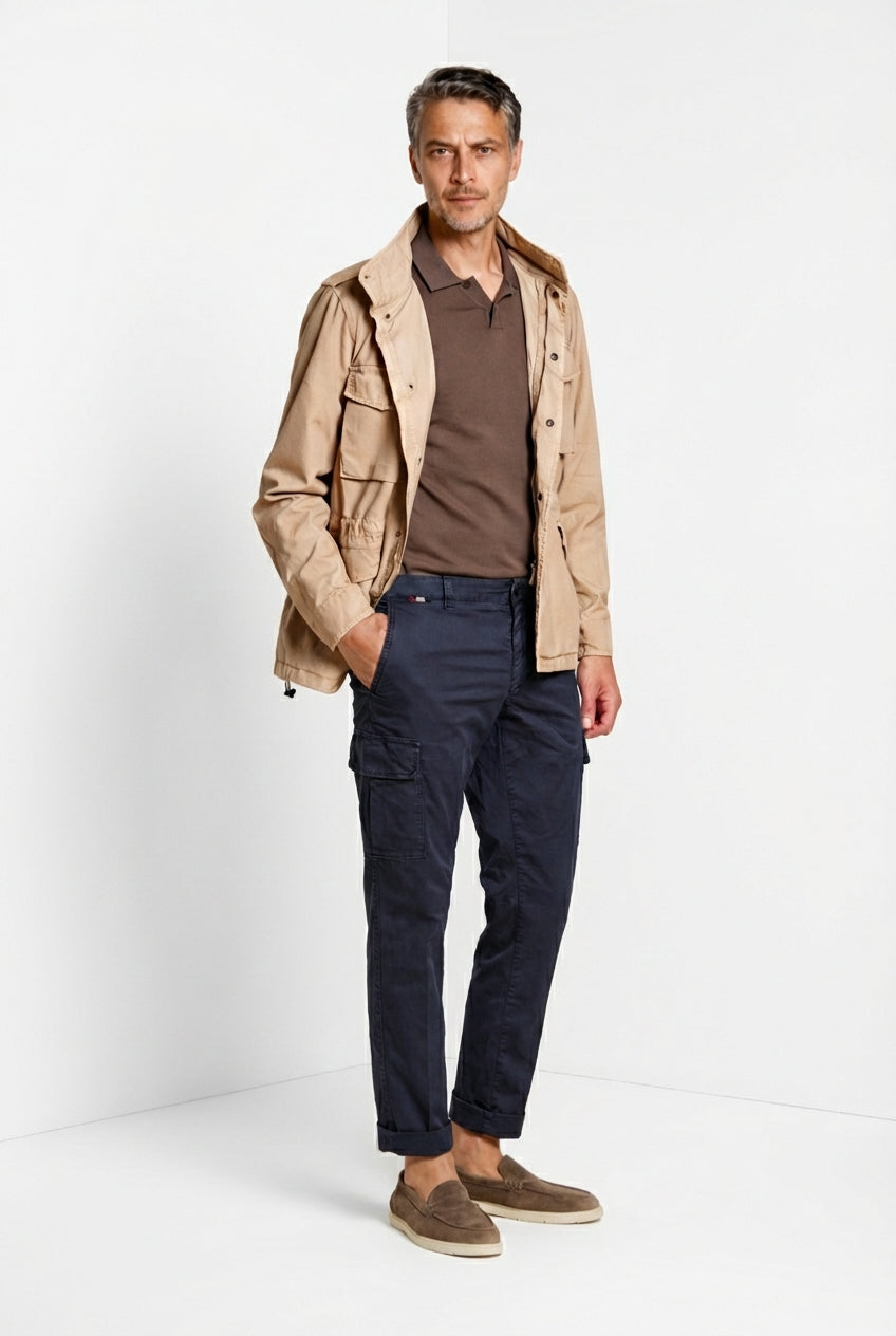 Chile men's cargo pants in stretch gabardine regular fit