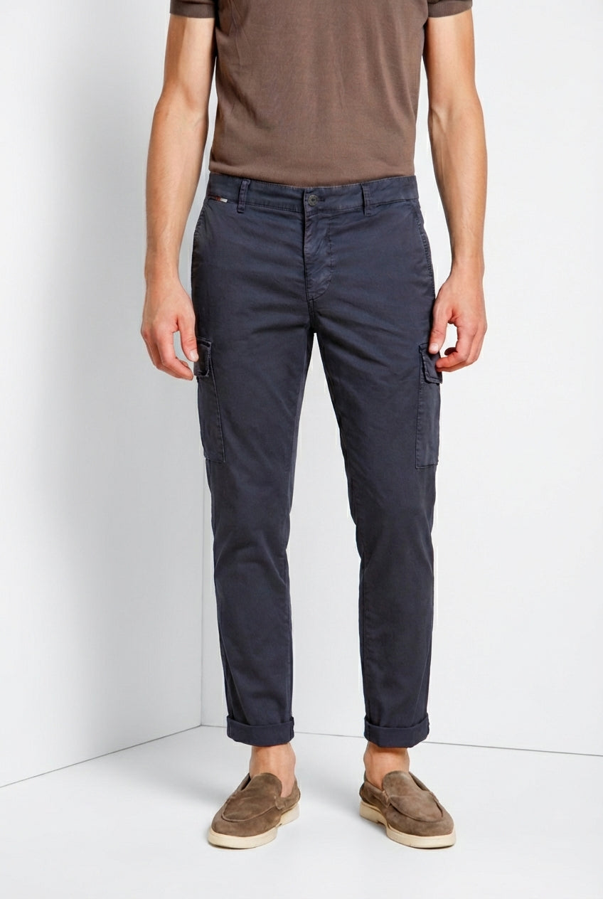 Chile pantalón cargo hombre en gabardina stretch regular fit