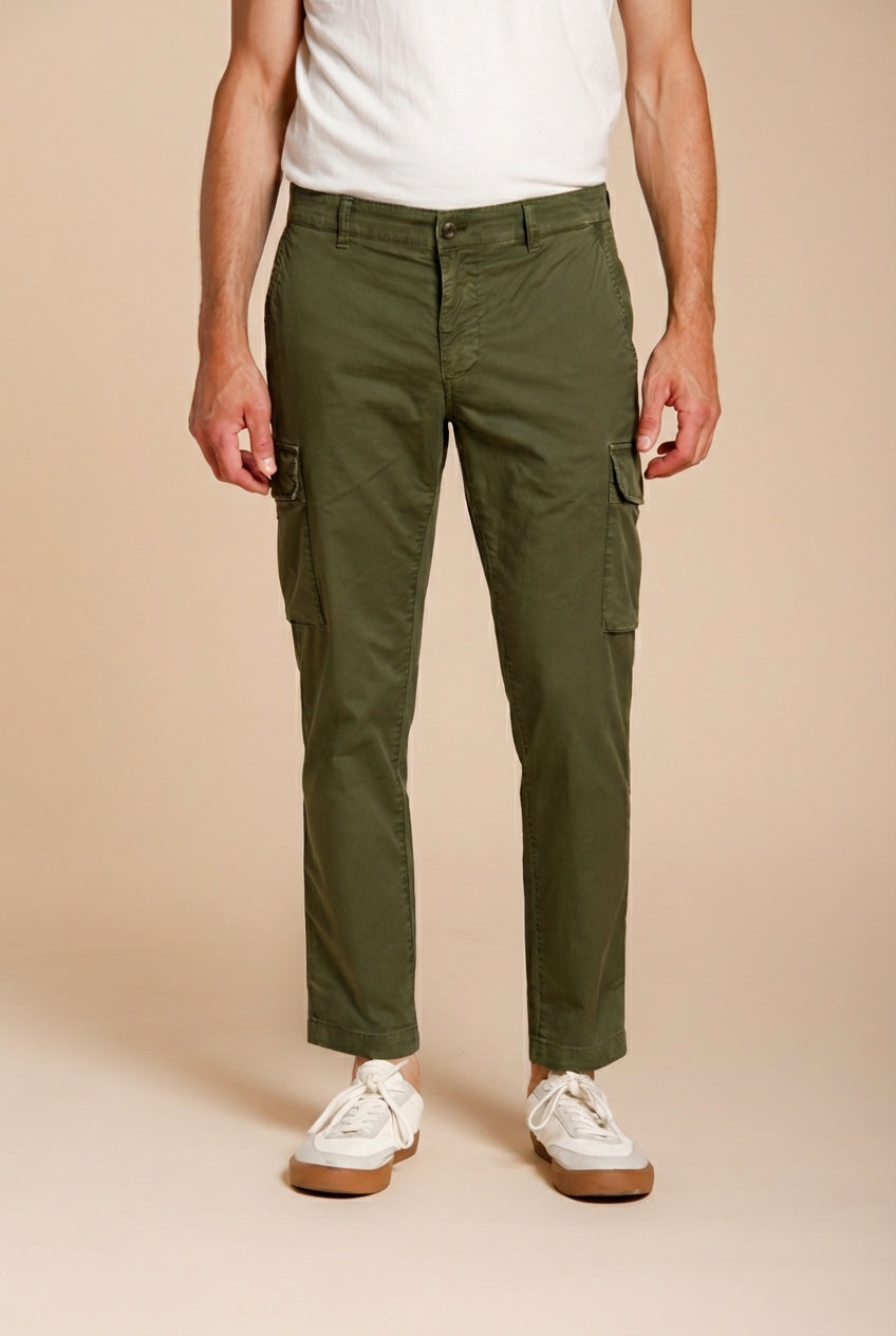 Chile pantalon cargo homme en gabardine stretch regular fit