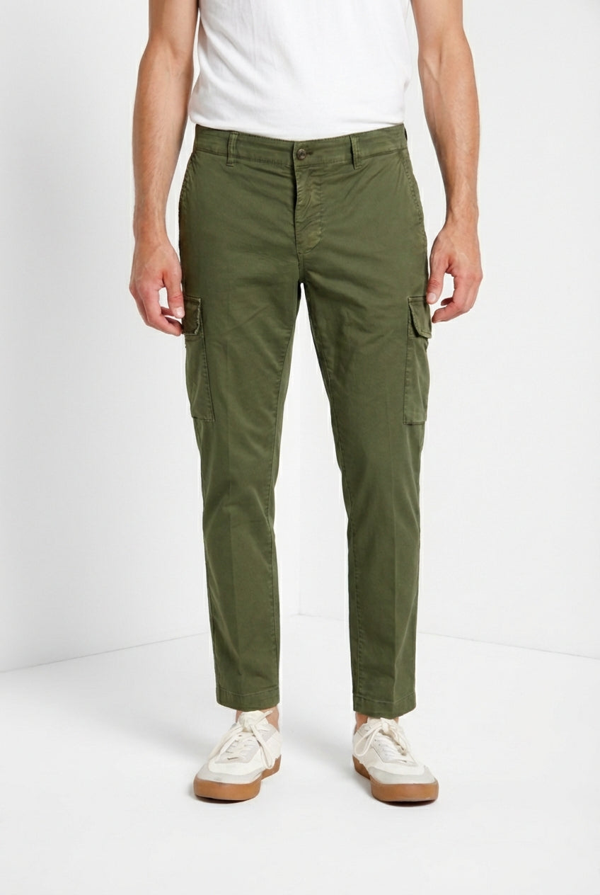 Chile pantalón cargo hombre en gabardina stretch regular fit