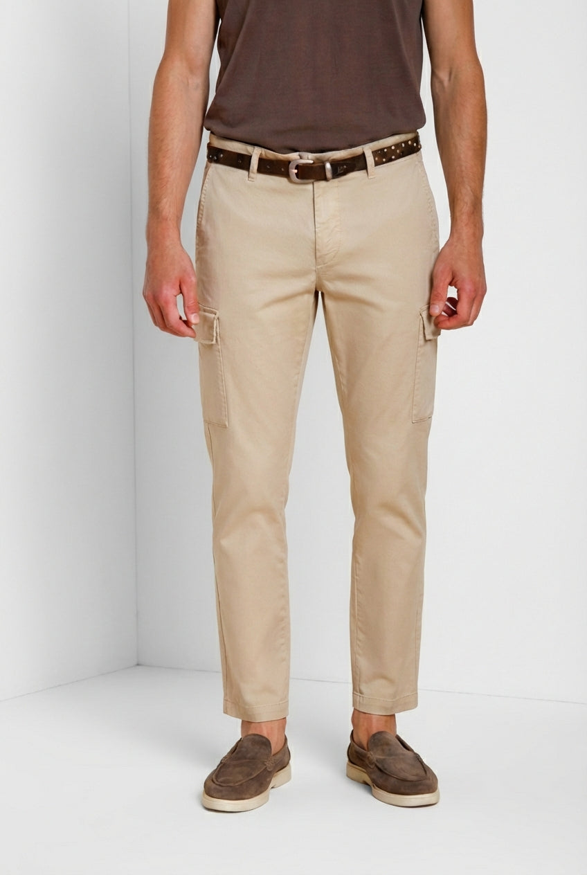 Chile men's cargo pants in stretch gabardine regular fit
