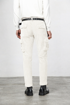 Chile pantalón cargo de hombre en terciopelo de pana ancha regular fit