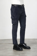 Chile Herren-Cargohose aus breit geripptem Samt mit regular fit
