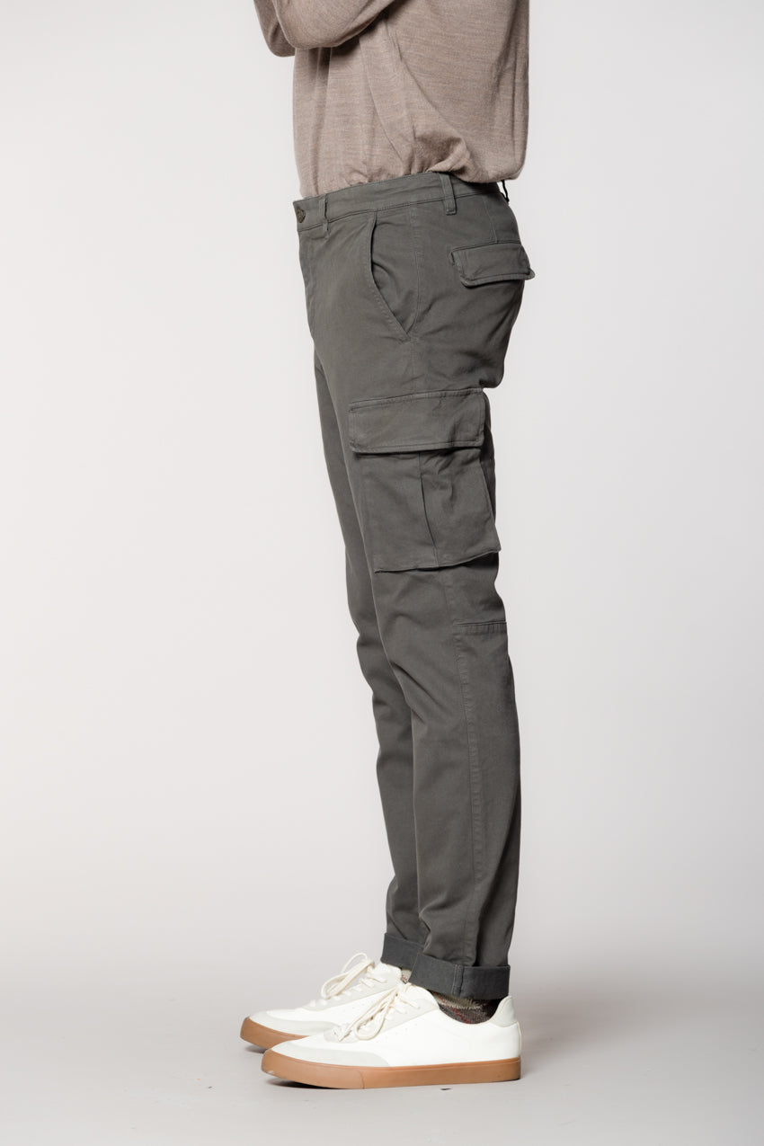 Chile pantalone cargo in gabardina stretch regular fit