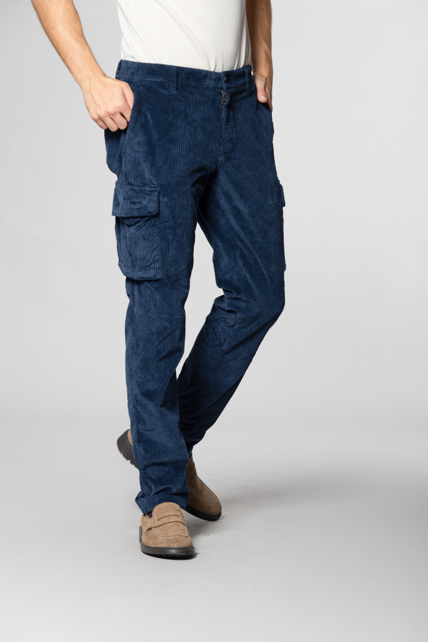 Chile pantalón cargo en pana de canal francés regular fit