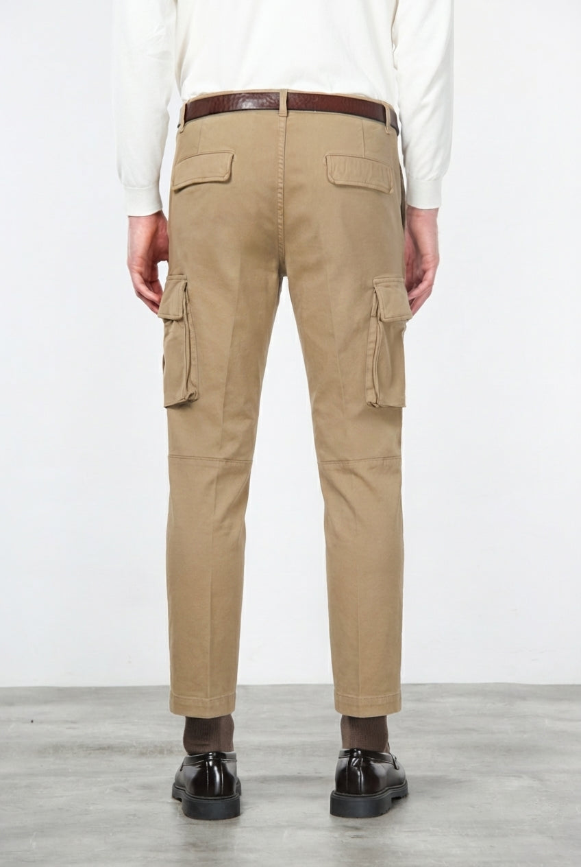  Chile pantalón cargo hombre en algodón stretch con trama diagonal, regular fit