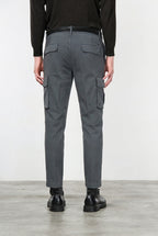 Chile men's cargo pants in stretch cotton with diagonal weave, regular fit