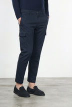 Chile men’s cargo pants in stretch cotton with diagonal weave, regular fit