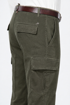 Pantalon cargo Chile homme en coton stretch à trame diagonale regular fit