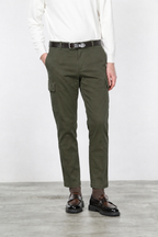 Pantalon cargo Chile homme en coton stretch à trame diagonale regular fit