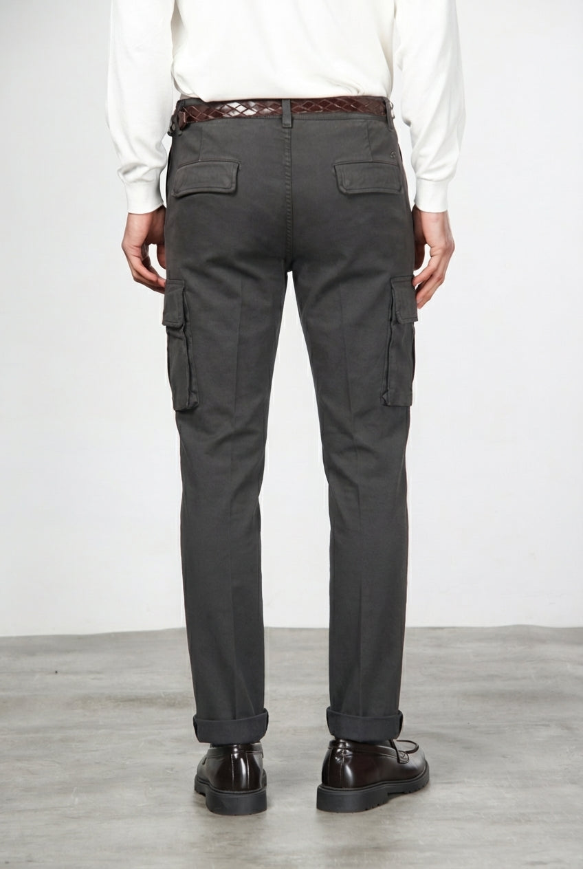 Chile Cargohose für Herren aus Stretch-Baumwolle mit Diagonalstruktur, Regular Fit