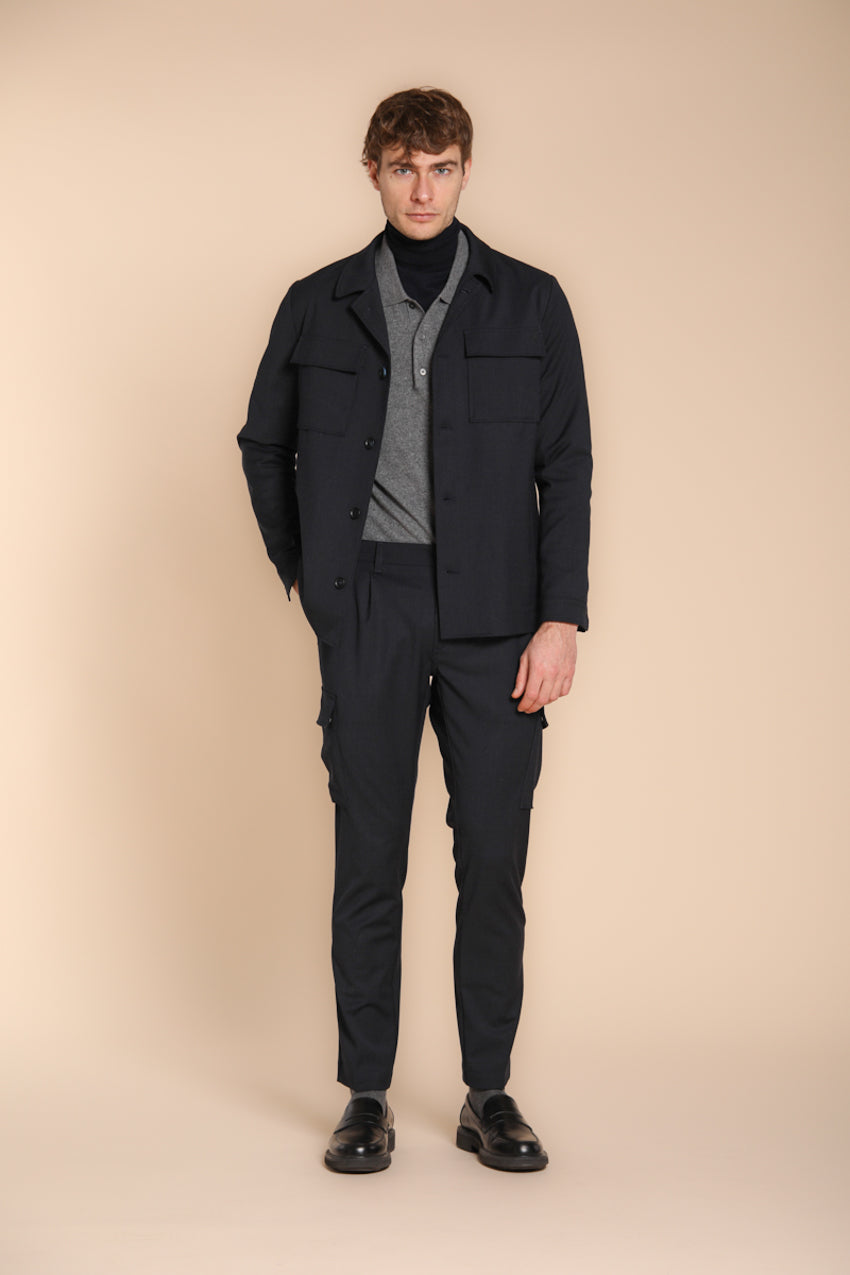 Chile 2 Pinces pantalón cargo en lana regular fit