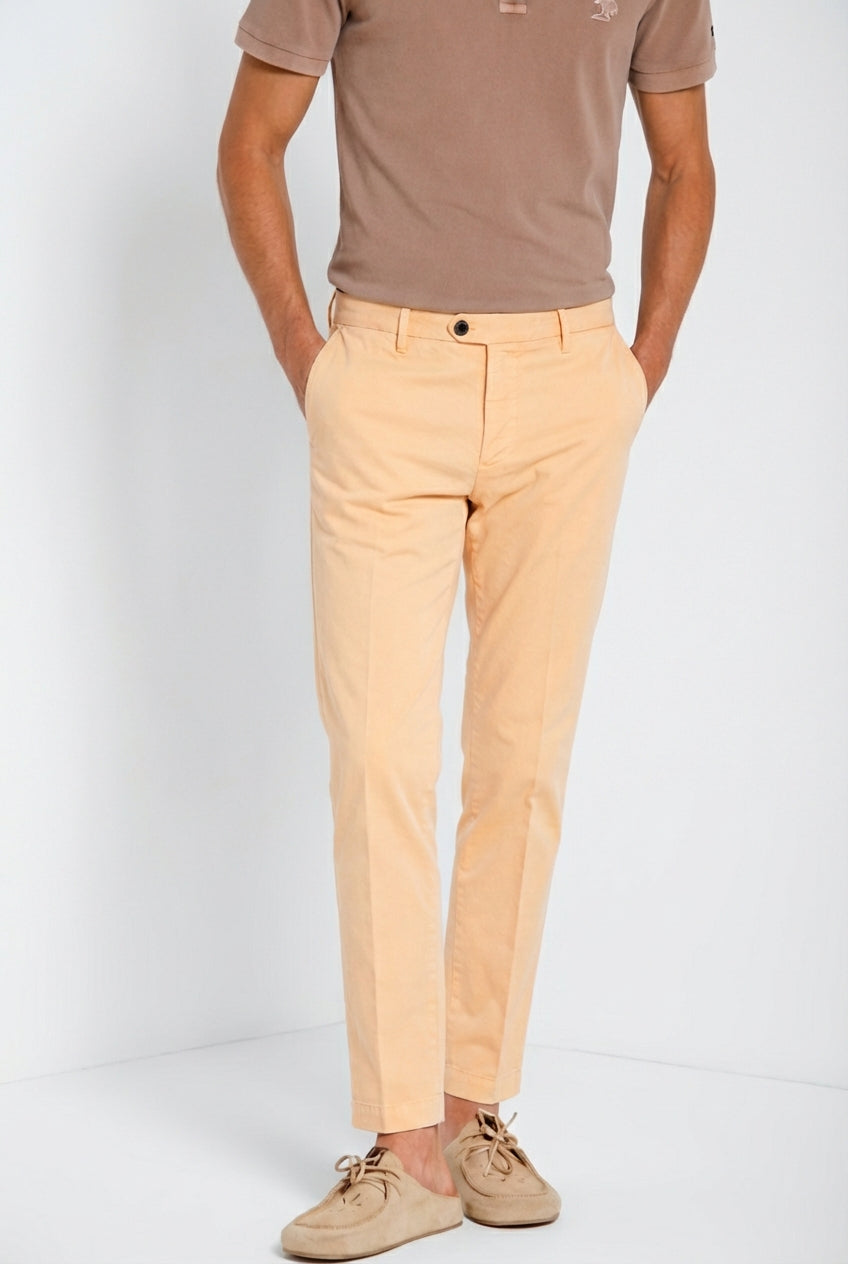 New York delamere pantalone chino uomo in twill leggero stretch regular fit