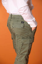 Chile pantalón cargo de hombre en sarga de algodón pima ligero special washing  Extra slim fit