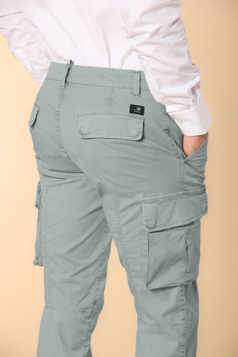 Chile pantalón cargo hombre en sarga de algodón Pima ligero special washing  extra-slim fit