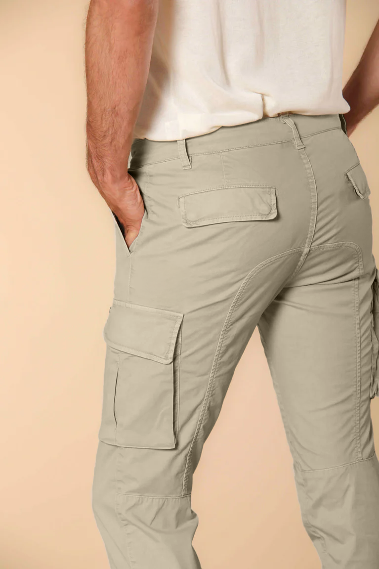 Chile pantalón cargo hombre en sarga de algodón pima ligero special washing  Extra slim fit 