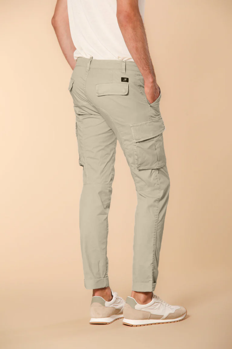 hile Herren Cargo Hose aus leichtem Pima-Baumwoll-Twill Special Washing Extra-Slim Fit