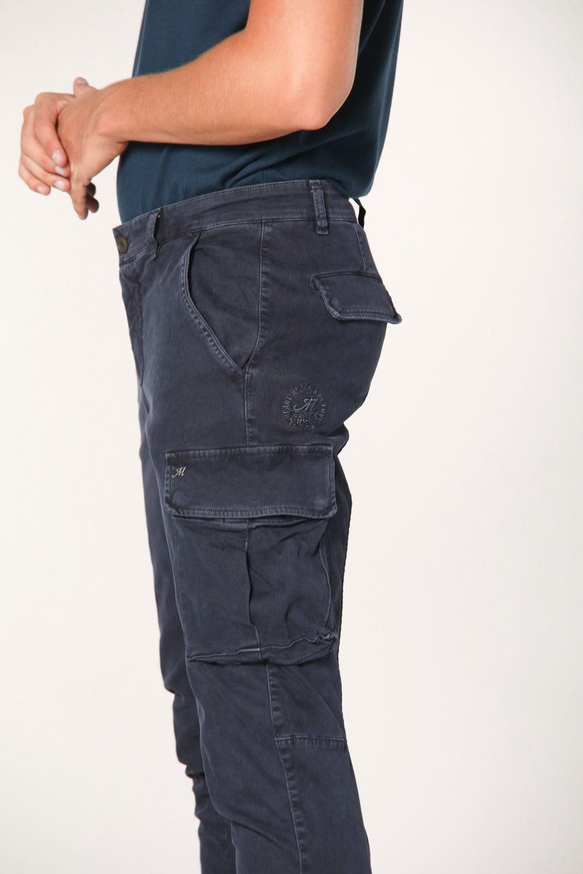 Chile Pantalón cargo de hombre en gabardina extra slim Special Washing