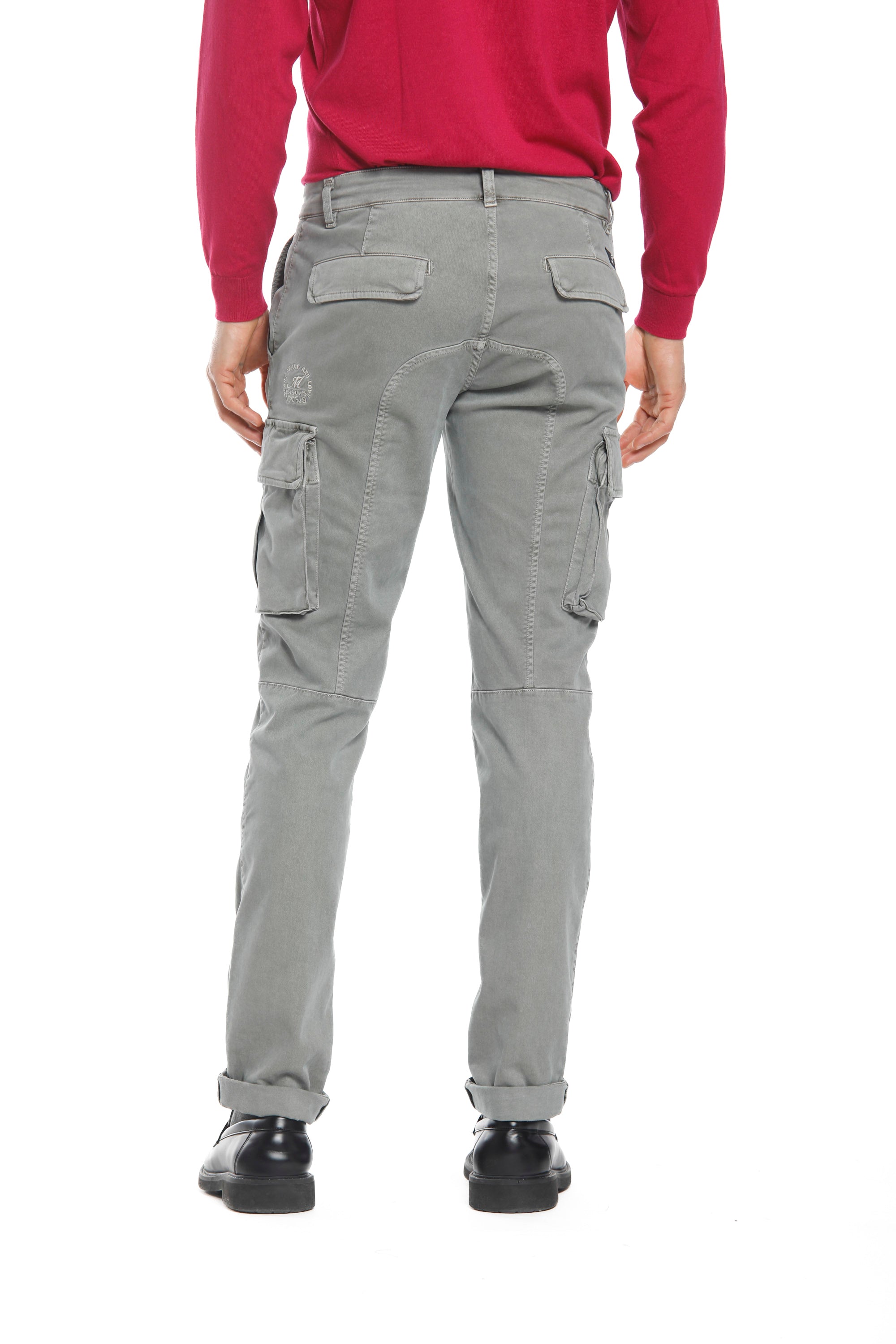 Chile man cargo pant in gabardine extra slim Special Washing