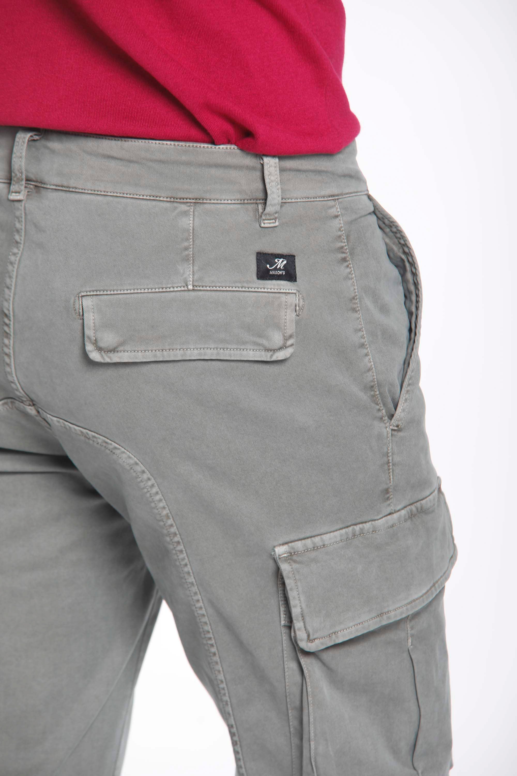 Chile man cargo pant in gabardine extra slim Special Washing