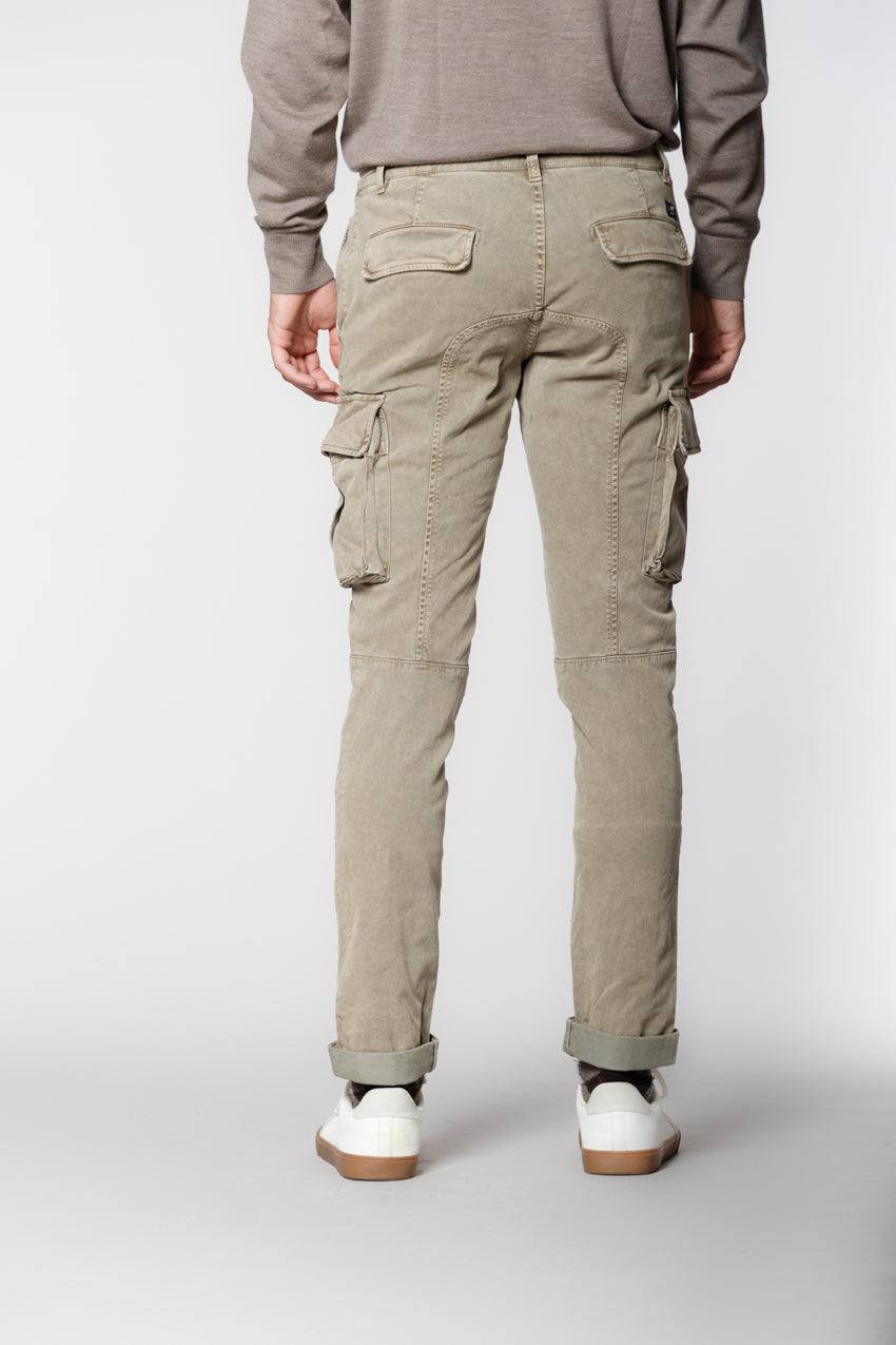 Chile pantalón cargo hombre de gabardina con lavado especial extra slim fit