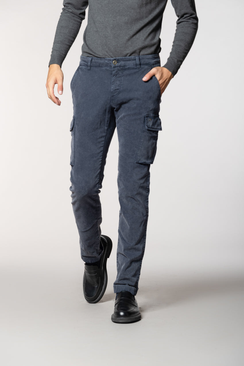 Chile pantalón cargo hombre de gabardina con lavado especial extra slim fit