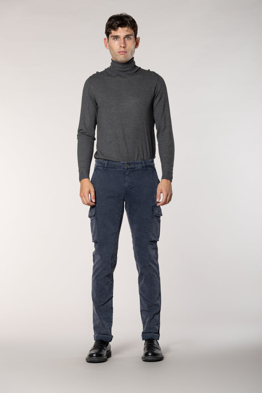 Chile pantalón cargo hombre de gabardina con lavado especial extra slim fit