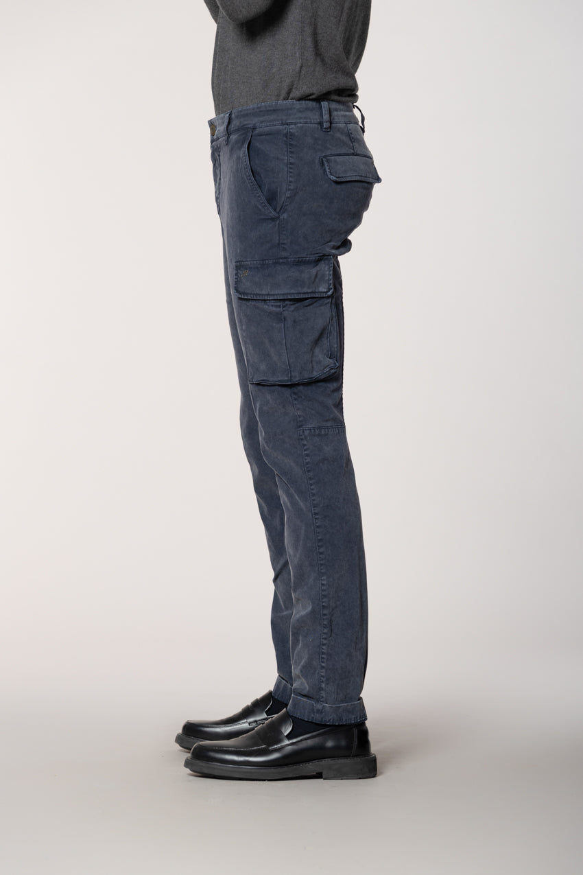 Chile pantalón cargo hombre de gabardina con lavado especial extra slim fit