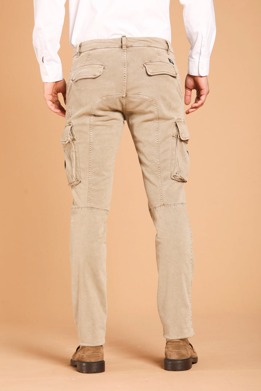 Chile pantalon cargo homme en gabardine avec lavage spécial extra slim fit