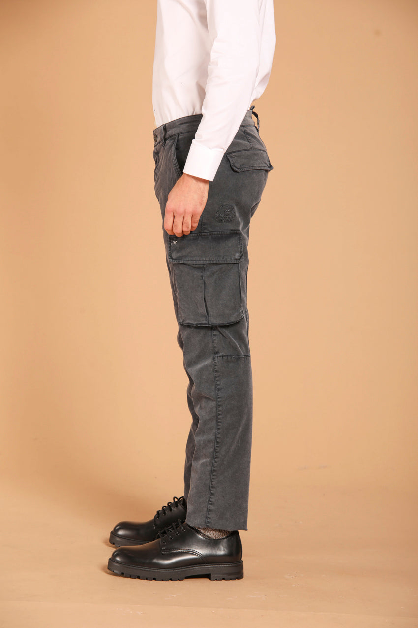 Chile pantalon cargo homme en gabardine avec lavage spécial extra slim fit