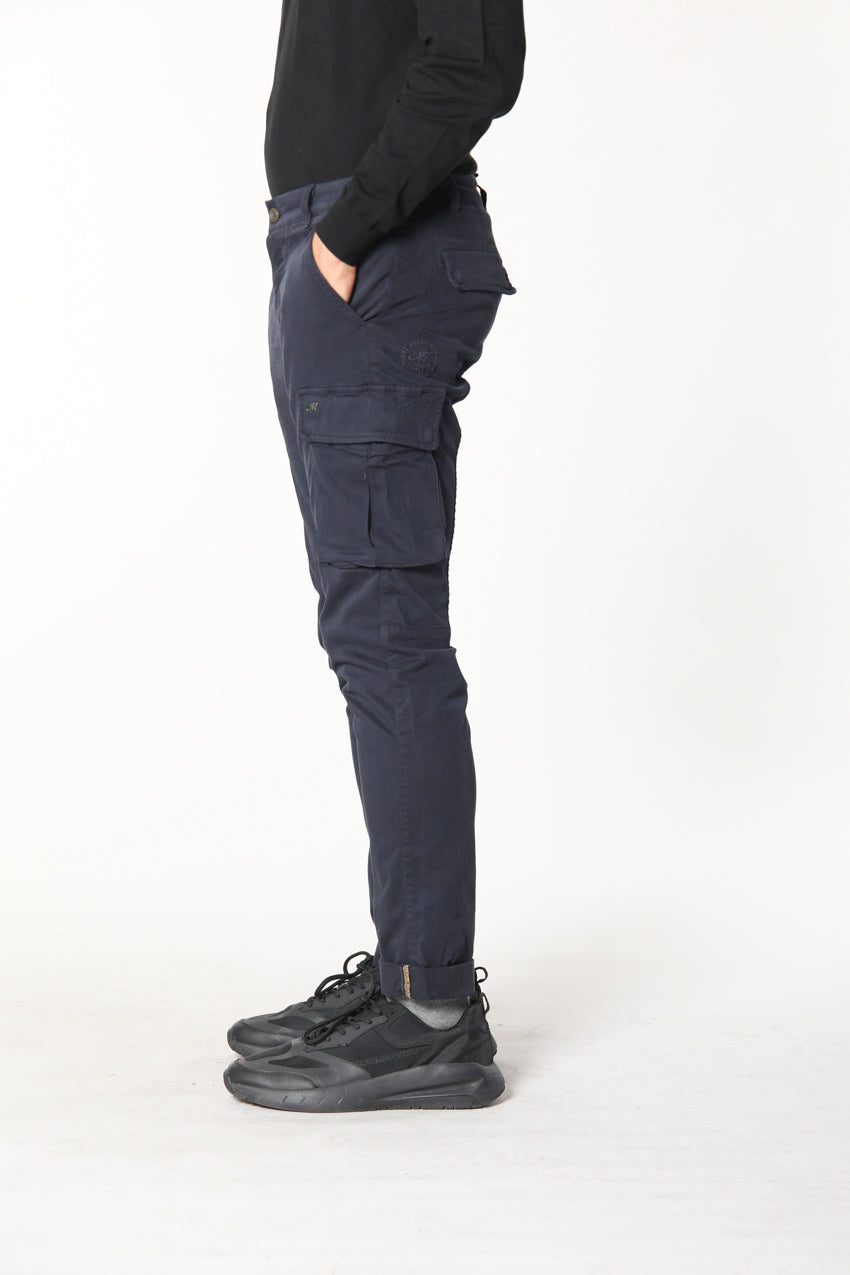 Chile man cargo pant in gabardine extra slim ①