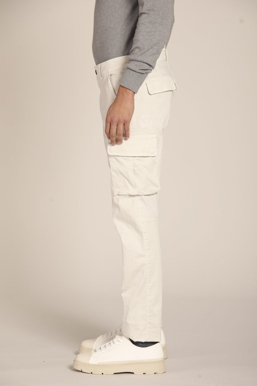 Chile men's cargo pants in gabardine extra slim fit ①