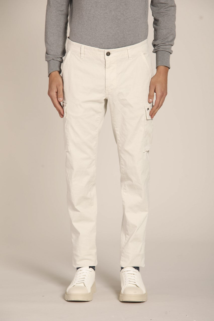 Chile men's cargo pants in gabardine extra slim fit ①