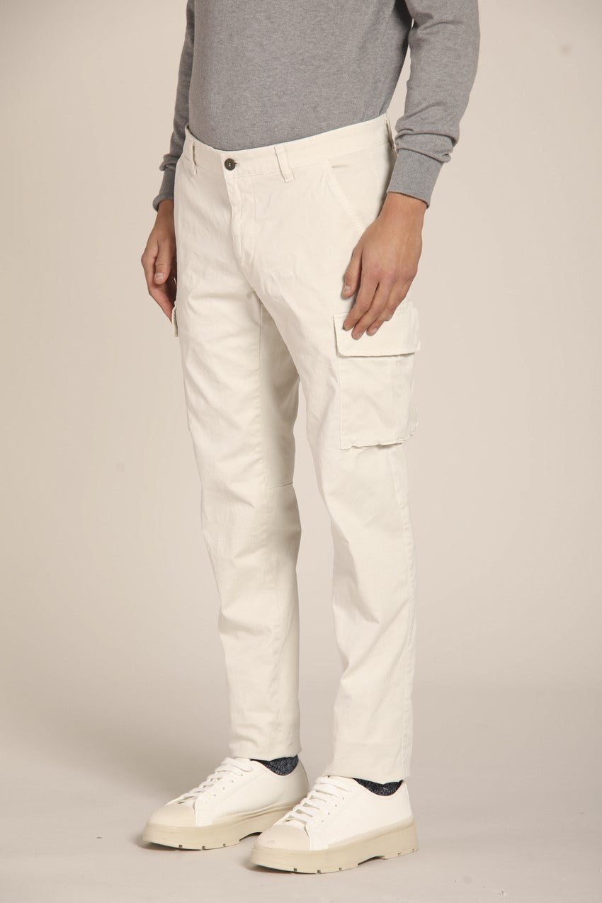 Chile men's cargo pants in gabardine extra slim fit ①