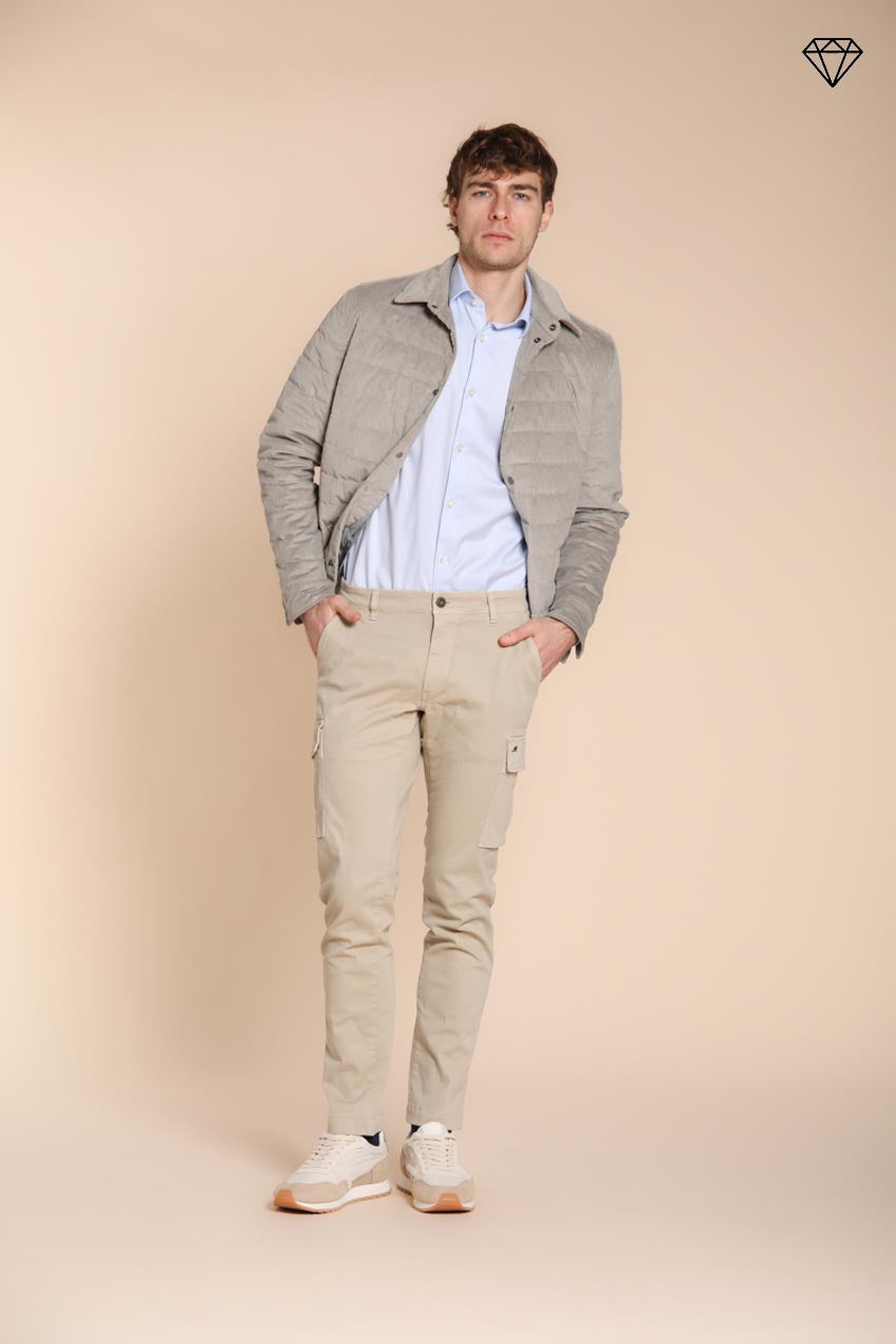 Foto 3 Chile pantalone cargo uomo in gabardina extra slim fit ①