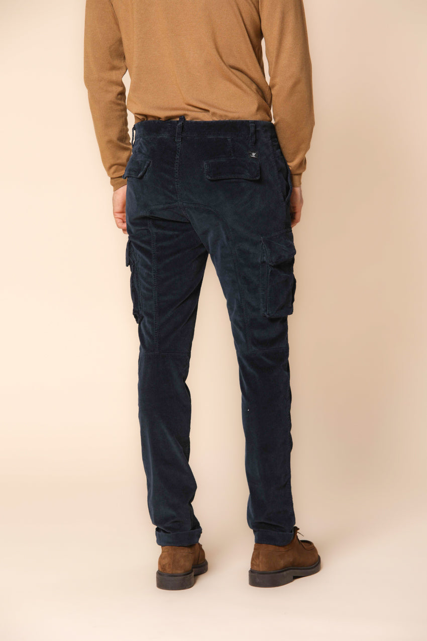 Chile man cargo pant in 500 striped velvet extra slim