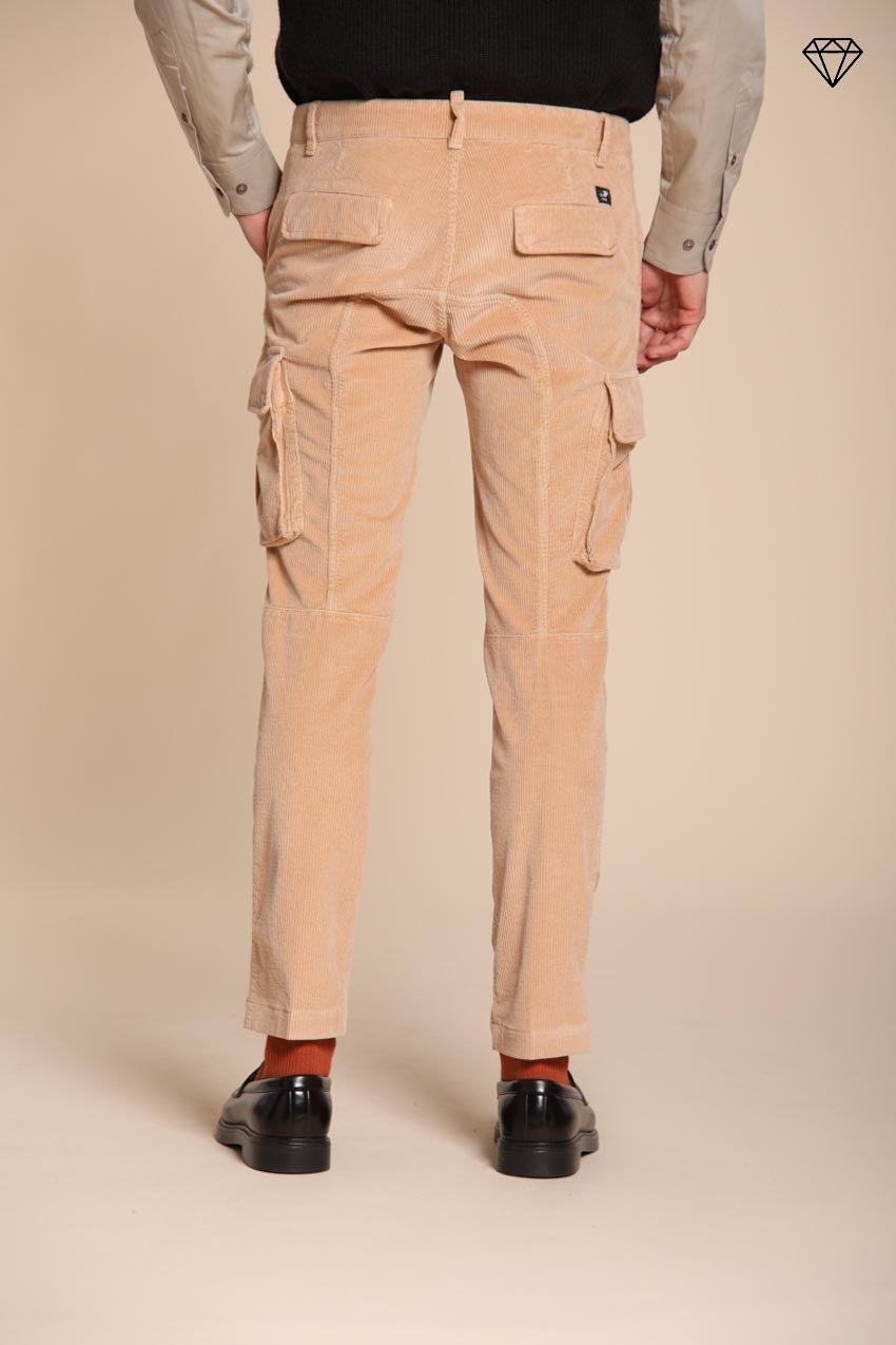 Foto 3 Chile pantalone cargo uomo in velluto 500 righe extra slim fit ①