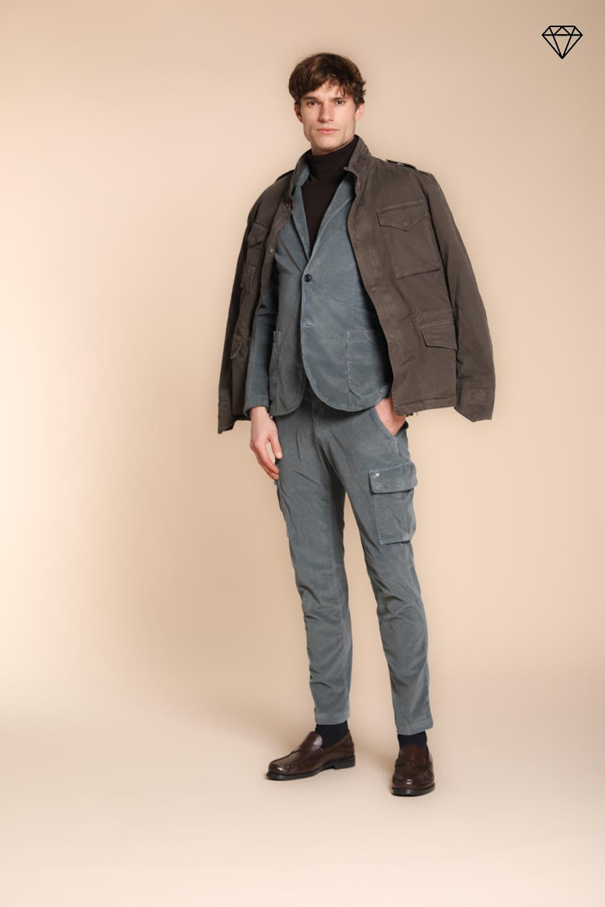 Foto 6 Chile pantalone cargo uomo in velluto 500 righe extra slim fit ①