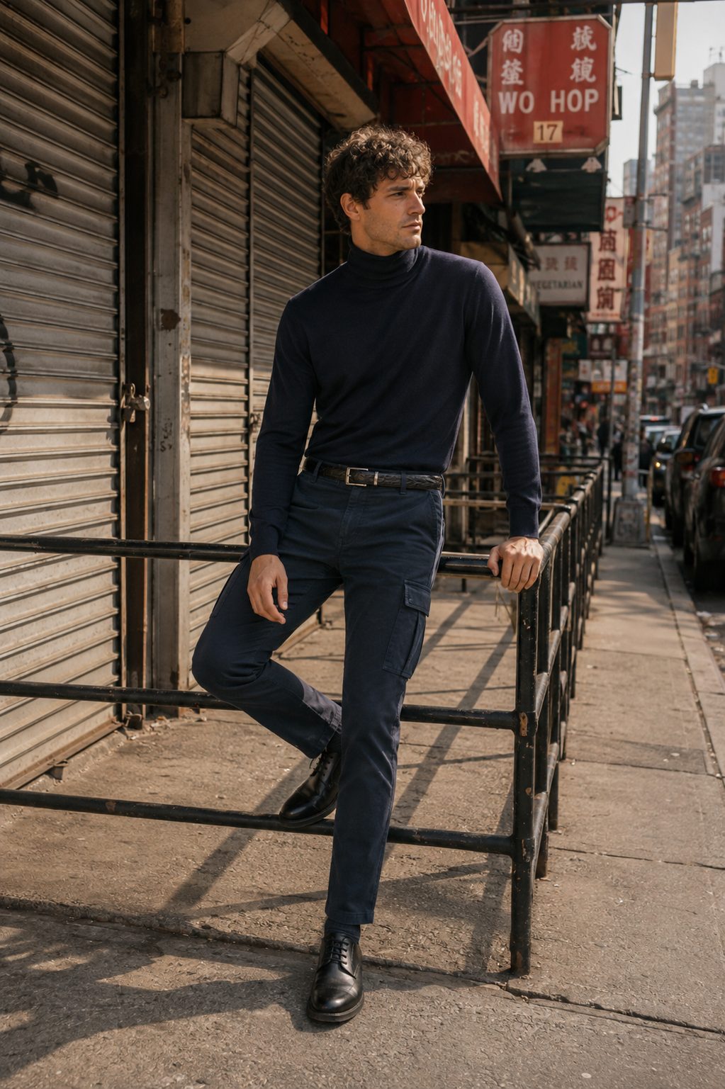 Chile Cargo-Hose Herren aus Stretch-Gabardine, Extra Slim Fit ①