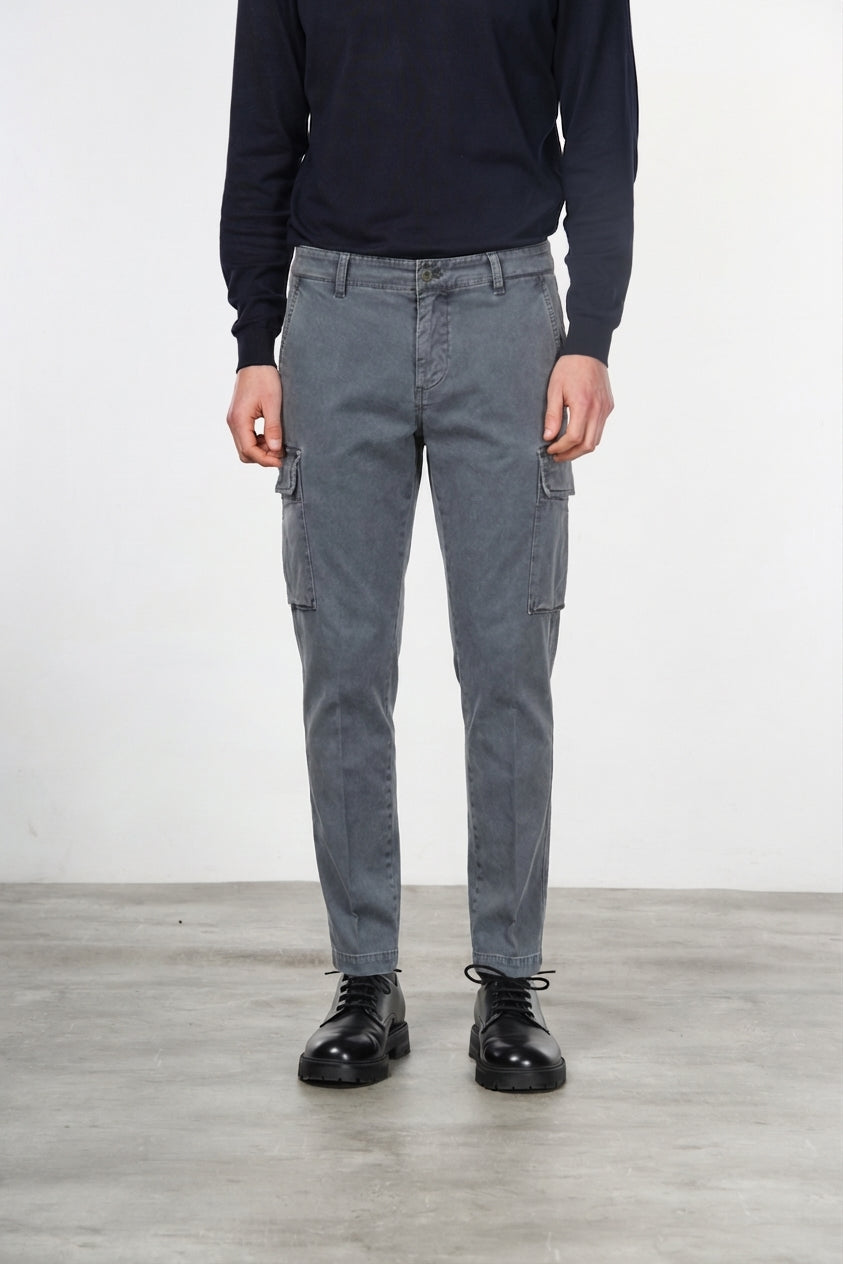 Chile pantalón cargo hombre de gabardina stretch extra slim fit ①