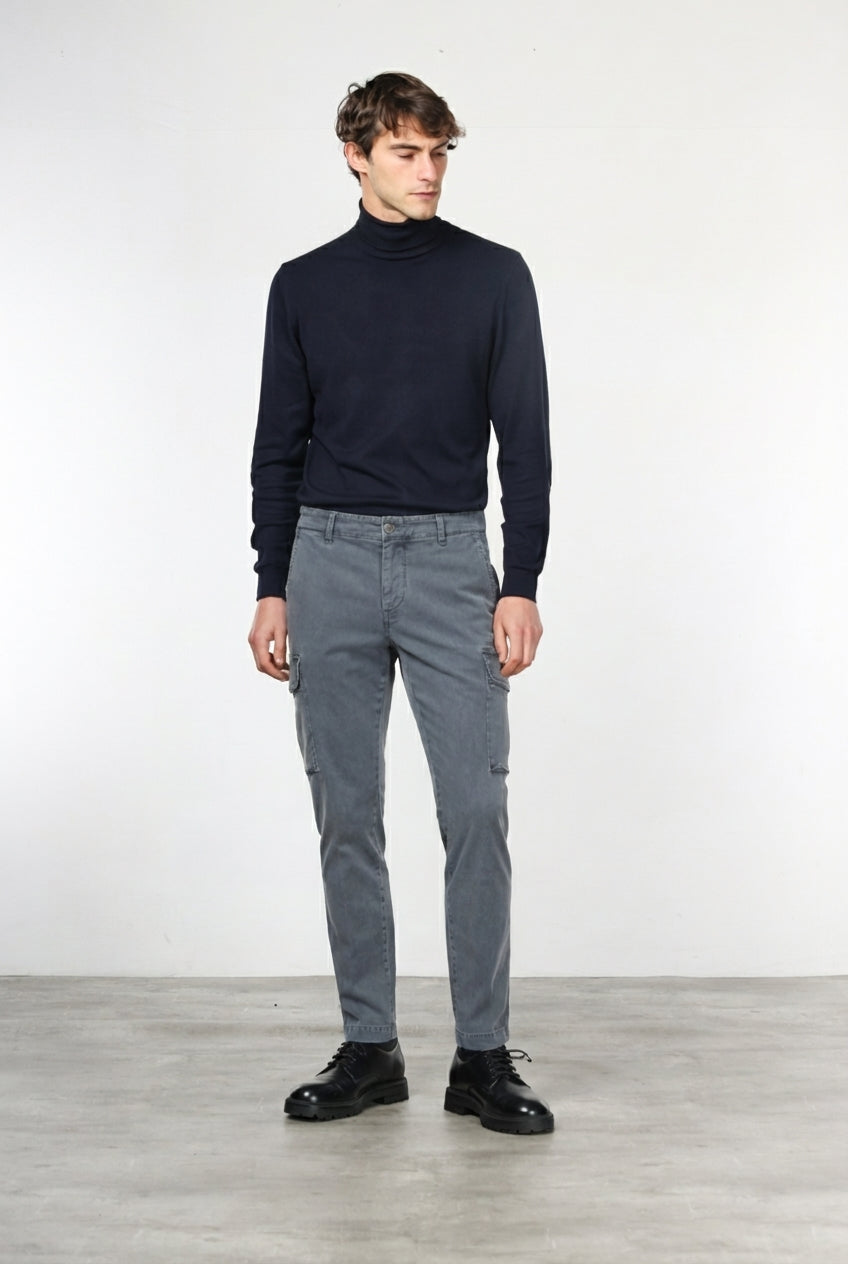 Chile pantalón cargo hombre de gabardina stretch extra slim fit ①