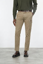 Chile pantalone cargo uomo in gabardina stretch extra slim fit ①
